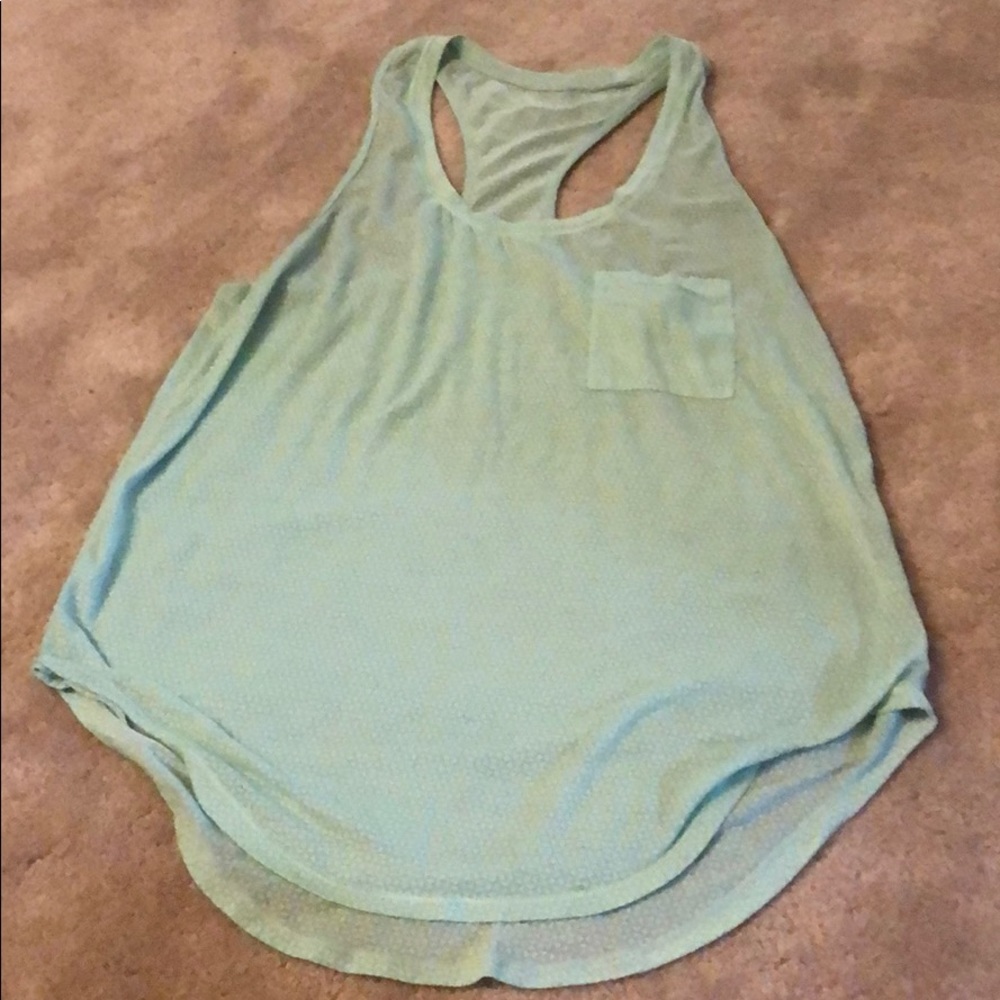 Lululemon sheer green tank top